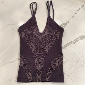 Free People: Intimately Grey Floral Tank Top